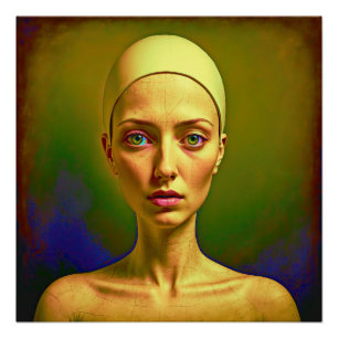 Porzellan-Soul - Farbiges Portrait Poster