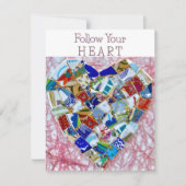 Porzellan Tile Herzkultur-Karte Einladung (Vorderseite)