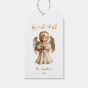 Porzellan Vintage Weihnachtsengel Geschenkanhänger