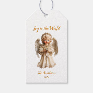Porzellan Vintage Weihnachtsengel Geschenkanhänger
