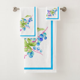 Porzellanberries auf einem Badetuch-Set Badhandtuch Set