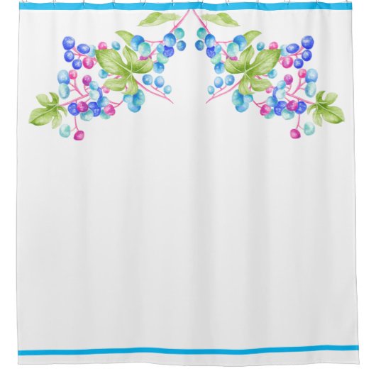 Porzellanberries auf einem Duschvorhang (Vorderseite)
