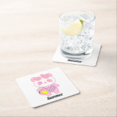 Posa vasos Lotus Vacation Rechteckiger Pappuntersetzer (Vor Ort)