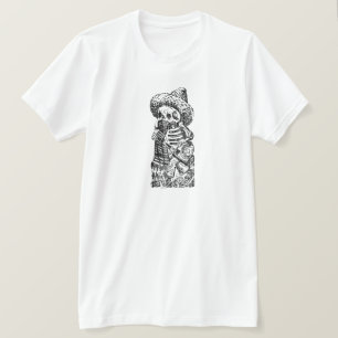 Posada Calavera mit Schnurrbart und Tequila T-Shirt