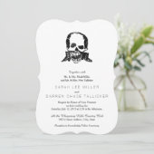 Posada Calavera Stiefel und Skull Einladung (Stehend Vorderseite)