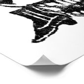 Posada Calavera Stiefel und Skull Poster (Ecke)