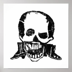 Posada Calavera Stiefel und Skull Poster