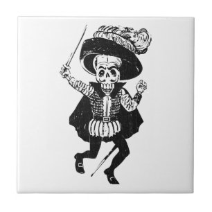 Posada Swashbuckling Calavera (Skelett) Fliese