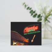 Posados Cafe Neon Sign Postkarte (Stehend Vorderseite)