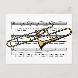 Posaune Musical 14 B Postkarte