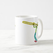 Posaunen-Strichmännchen Kaffeetasse (VorderseiteRechts)