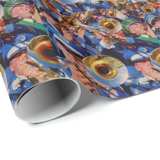 Posaunenmob AKA Bandgeeks verschwunden Geschenkpapier (Rolleneckpunkt)