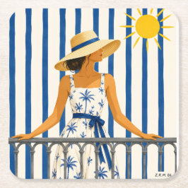 Posavaso Welcome summer Rechteckiger Pappuntersetzer
