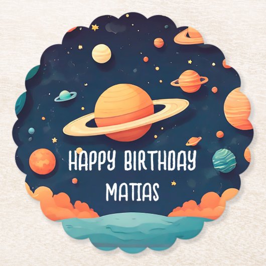 Posavasos cumpleaños personalizado untersetzer (Vorderseite)