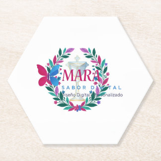 Posavasos de cartón Delantal — Marca con sabor Untersetzer