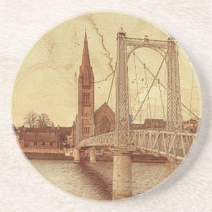 Posavasos The Bouncy Bridge (Inverness - Schottlan Getränkeuntersetzer