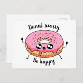 Poscard donut Sorge von Artacalla Postkarte (Vorne/Hinten)