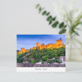 Poscard mit Alhambra, Granada in Spanien. Postkarte (Stehend Vorderseite)