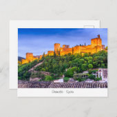 Poscard mit Alhambra, Granada in Spanien. Postkarte (Vorne/Hinten)