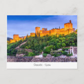 Poscard mit Alhambra, Granada in Spanien. Postkarte (Vorderseite)