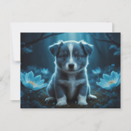 Poscards Blue Cat Postkarte