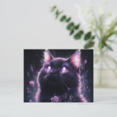 Poscards Chat Mauve 05 Postkarte (Stehend Vorderseite)
