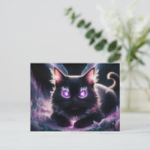 Poscards Chat Mauve 07 Postkarte (Stehend Vorderseite)