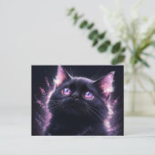 Poscards Chat Mauve 12 Postkarte (Stehend Vorderseite)