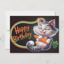 Poscards Happy Birthday Katze 03 Postkarte