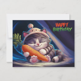 Poscards Happy Birthday Katze 07 Postkarte