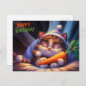 Poscards Happy Birthday Katze 10 Postkarte (Vorne/Hinten)