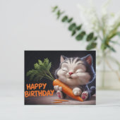 Poscards Happy Birthday Katze 11 Postkarte (Stehend Vorderseite)
