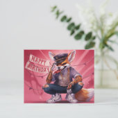 Poscards Happy Birthday Renard 02 Postkarte (Stehend Vorderseite)