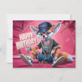 Poscards Happy Birthday Renard 03 Postkarte