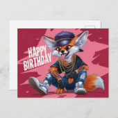 Poscards Happy Birthday Renard 05 Postkarte (Vorne/Hinten)