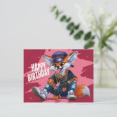 Poscards Happy Birthday Renard 05 Postkarte (Stehend Vorderseite)