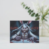 Poscards Happy Easter Dame Kaninchen 07 Postkarte (Stehend Vorderseite)