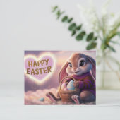 Poscards Happy Easter Kaninchen 03 Postkarte (Stehend Vorderseite)