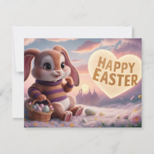 Poscards Happy Easter Kaninchen 04 Postkarte