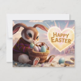 Poscards Happy Easter Kaninchen 05 Postkarte