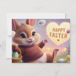Poscards Happy Easter Kaninchen 07 Postkarte