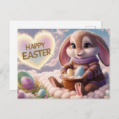 Poscards Happy Easter Kaninchen 08 Postkarte (Vorne/Hinten)