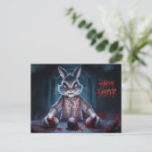 Poscards Happy Easter Kaninchen Ei Horror 05 Postkarte (Stehend Vorderseite)
