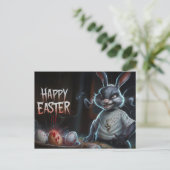Poscards Happy Easter Kaninchen Ei Horror 06 Postkarte (Stehend Vorderseite)