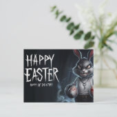 Poscards Happy Easter Kaninchen Ei Horror 07 Postkarte (Stehend Vorderseite)