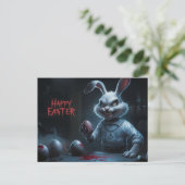 Poscards Happy Easter Kaninchen Ei Horror 10 Postkarte (Stehend Vorderseite)