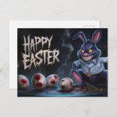 Poscards Happy Easter Kaninchen Ei Horror 11 Postkarte (Vorne/Hinten)