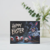 Poscards Happy Easter Kaninchen Ei Horror 11 Postkarte (Stehend Vorderseite)