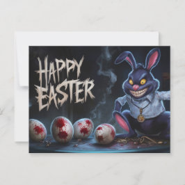 Poscards Happy Easter Kaninchen Ei Horror 11 Postkarte