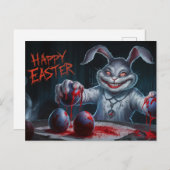 Poscards Happy Easter Kaninchen Ei Horror 12 Postkarte (Vorne/Hinten)